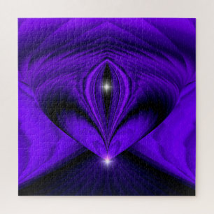 Purple Flower Rainbow Dreams , Two Stars Jigsaw Puzzle