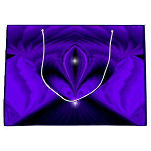Purple Flower Rainbow Dreams, Two Stars Large Gift Bag