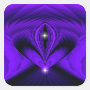 Purple Flower Rainbow Dreams, Two Stars Square Sticker