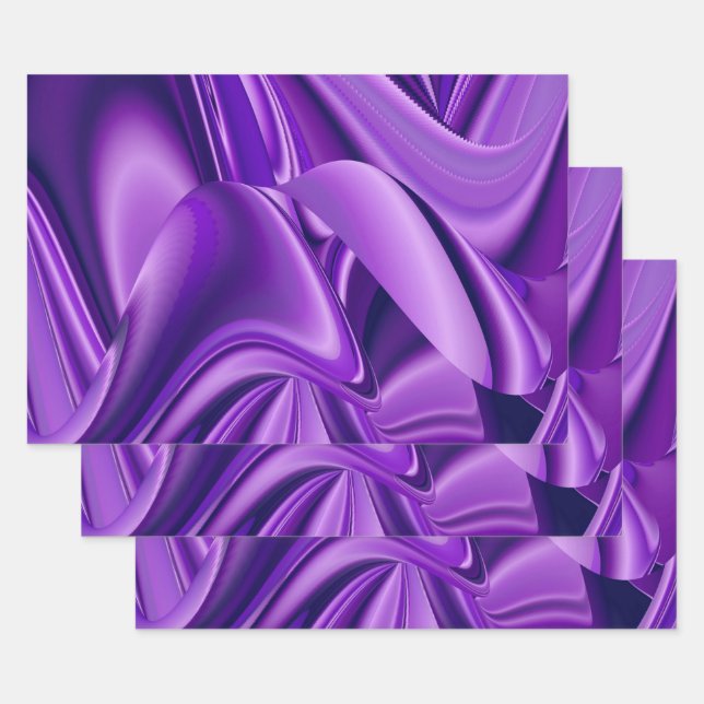 Purple Flower Rainbow Dreams Wrapping Paper Sheet (Set)