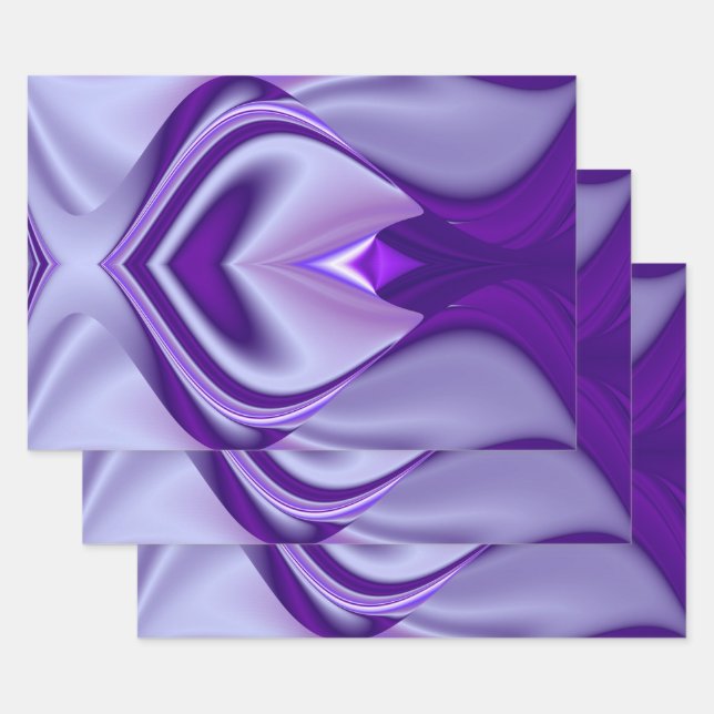 Purple Flower Rainbow Dreams Wrapping Paper Sheet (Set)