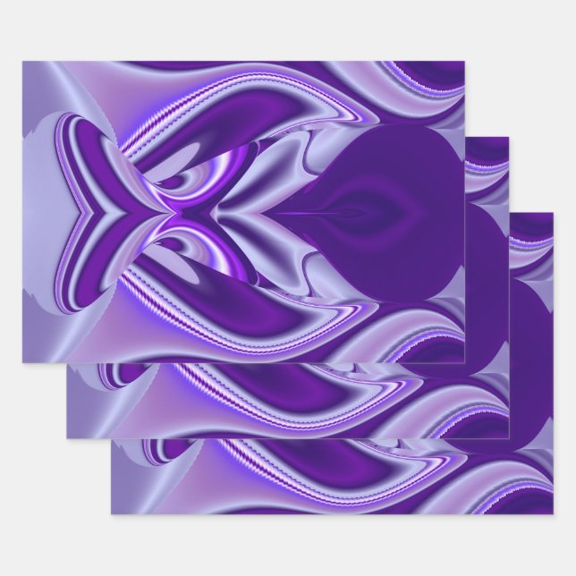 Purple Flower Rainbow Dreams Wrapping Paper Sheet (Set)