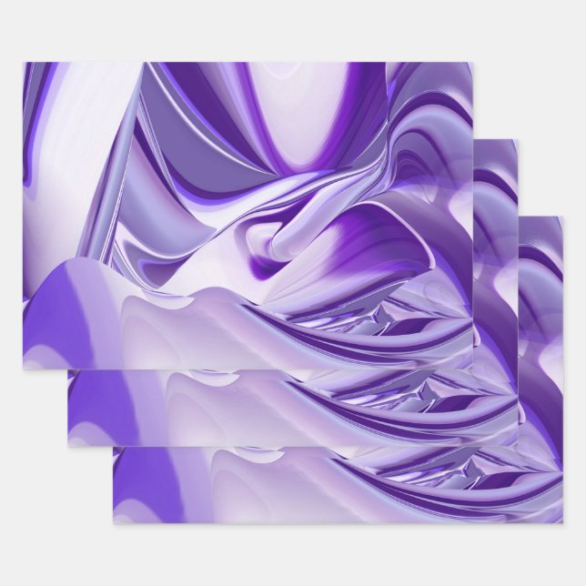 Purple Flower Rainbow Dreams Wrapping Paper Sheet (Set)