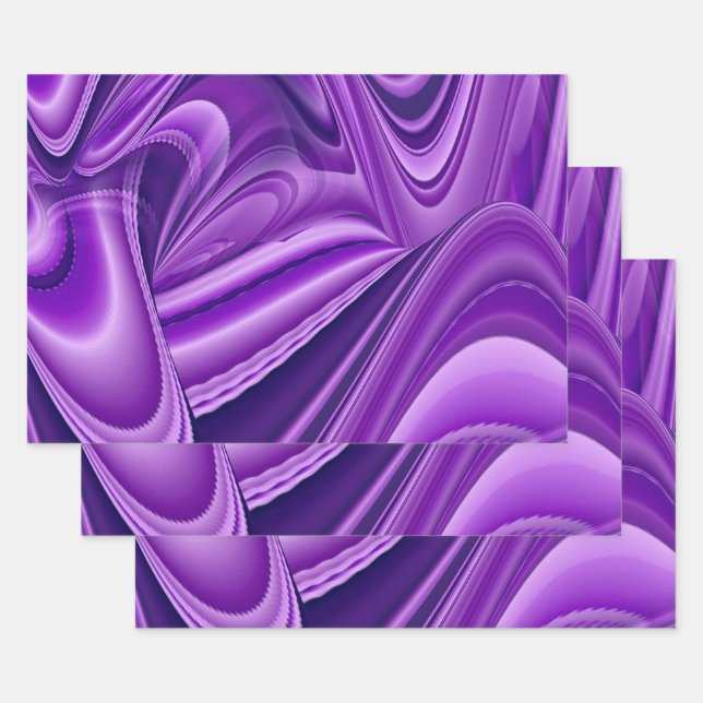 Purple Flower Rainbow Dreams Wrapping Paper Sheet (Set)