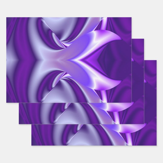 Purple Flower Rainbow Dreams Wrapping Paper Sheet (Set)