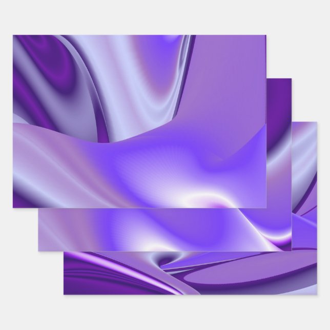 Purple Flower Rainbow Dreams Wrapping Paper Sheet (Set)