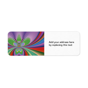 Purple Flower Return Address Label