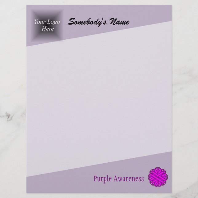 Purple Flower Ribbon by Kenneth Yoncich (Front)