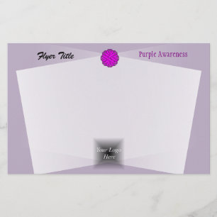 Purple Flower Ribbon by Kenneth Yoncich Flyer