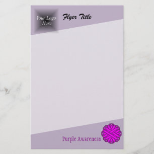 Purple Flower Ribbon by Kenneth Yoncich Flyer