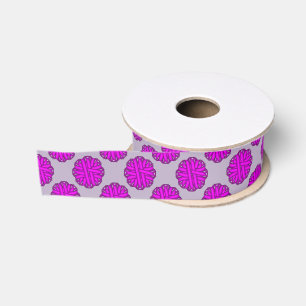 Purple Flower Ribbon by Kenneth Yoncich Grosgrain Ribbon