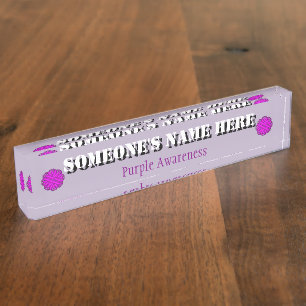 Purple Flower Ribbon by Kenneth Yoncich Nameplate