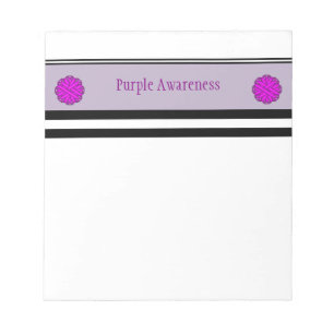 Purple Flower Ribbon Notepad