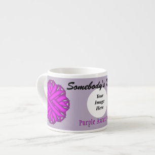 Purple Flower Ribbon Template by Kenneth Yoncich Espresso Cup