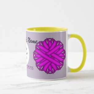 Purple Flower Ribbon Template by Kenneth Yoncich Mug