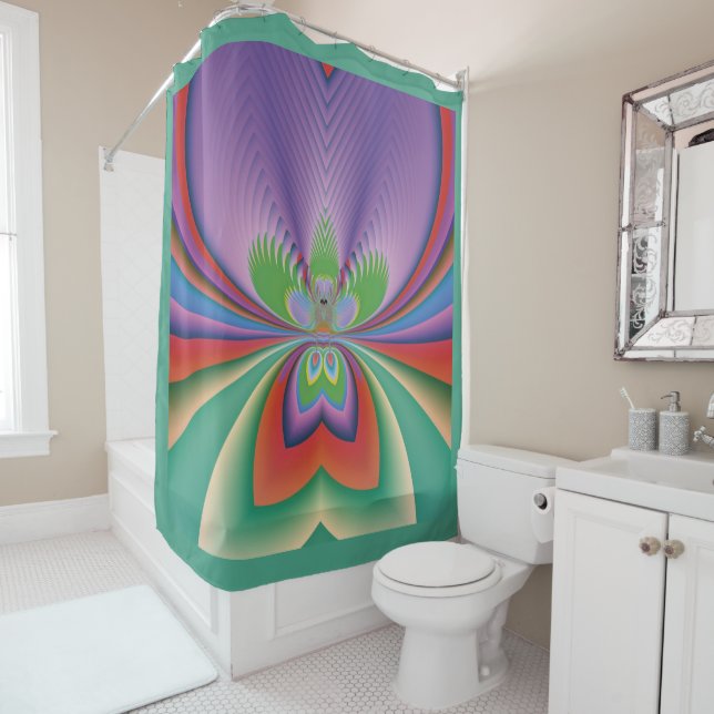 Purple Flower Shower Curtain (In Situ)