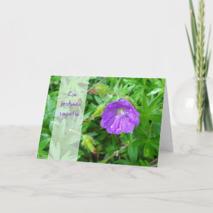 Purple Flower simpatía from us Card