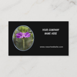 purple flower simple,eleant black business card. business card