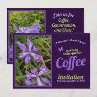 Purple Flower Sip Celebrate Coffee Morning Garden