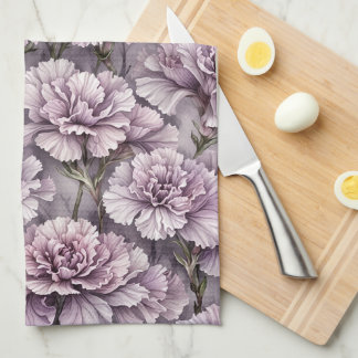 Purple Flower Tea Towel