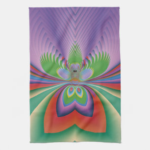 Purple Flower Tea Towel