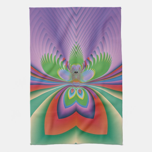 Purple Flower Tea Towel (Vertical)