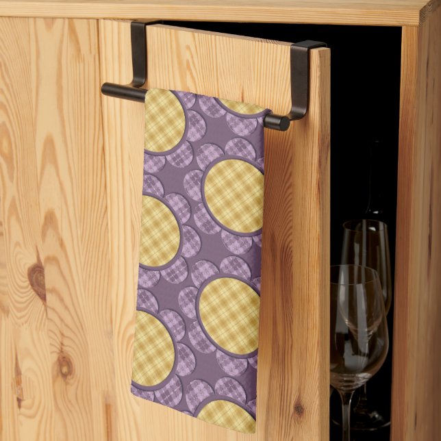 Purple Flower Tea Towel (Thirds Fold)