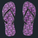 Purple Flower Thongs<br><div class="desc">This is an original drawing that has been scanned and cleaned up for reproduction</div>