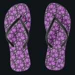 Purple Flower Thongs<br><div class="desc">This is an original drawing that has been scanned and cleaned up for reproduction</div>