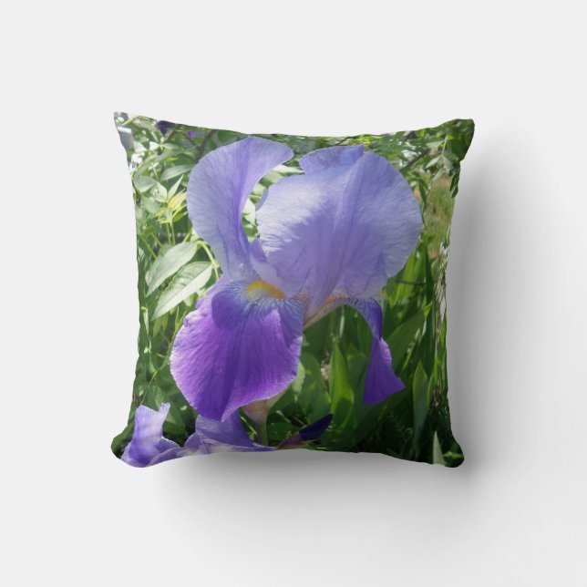 Purple Flower Throw Pillow (Front)