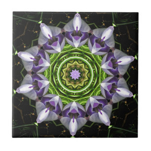 Purple Flower Tile