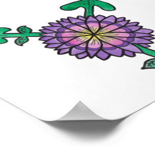 Purple Flower Transgender Symbol Poster