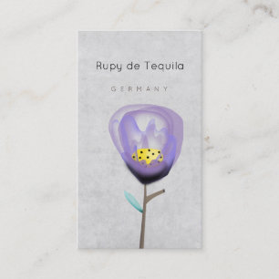 Purple Flower Vertical Business Card