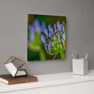 Purple Flower Wall Clock