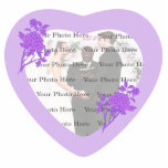 Purple Flower Wedding Photo Frame Standing Photo Sculpture<br><div class="desc">Treasure the precious moments of your special Day with this pretty photo frame. Add your own wedding photo in the field provided.</div>