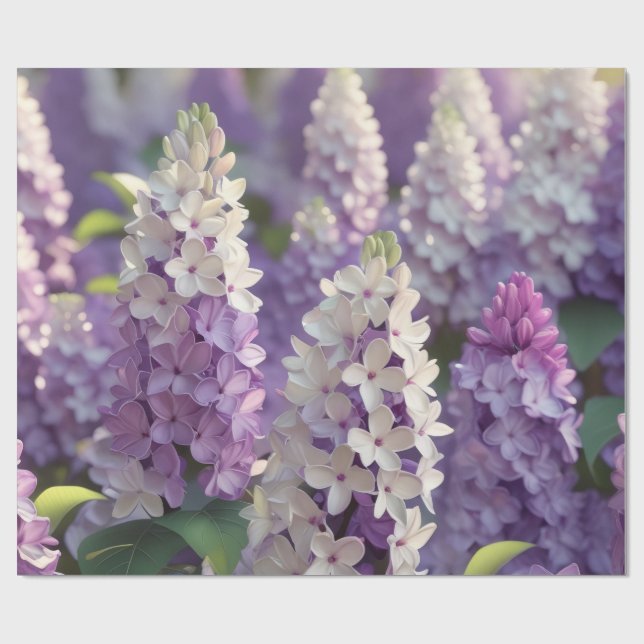Purple Flower Wrapping Paper (Flat)