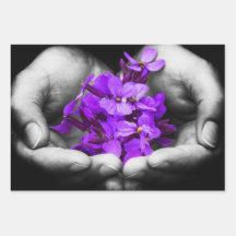 Purple Flower Wrapping Sheets