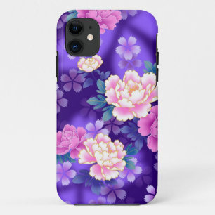 Purple Flowered iPhone Case