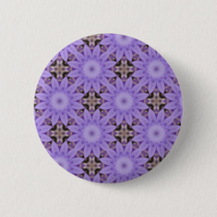 Purple Flowers 6 Cm Round Badge