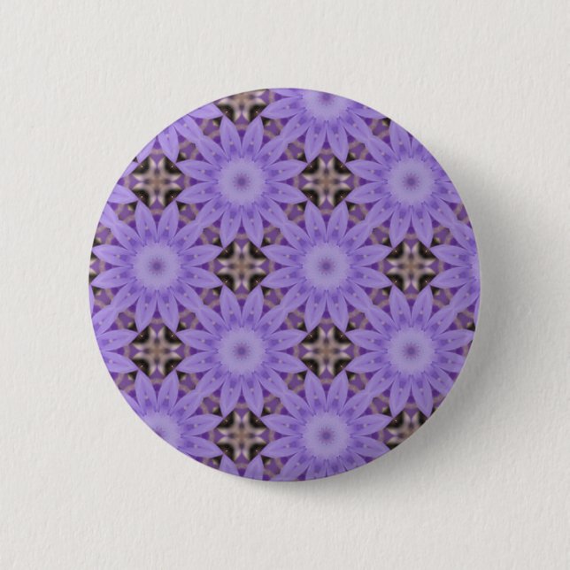 Purple Flowers 6 Cm Round Badge (Front)