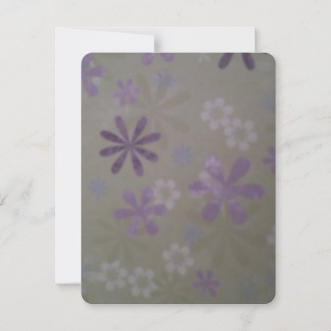 Purple Flowers All Occasion Blank Notecards (Front)