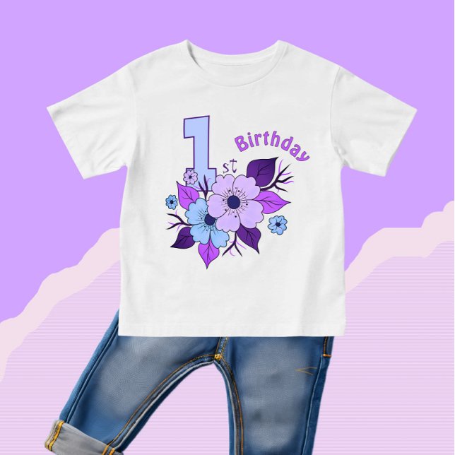Purple flowers baby T-Shirt (Creator Uploaded)