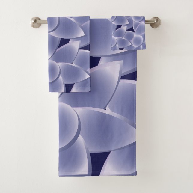 Purple flowers bath towel set (Insitu)