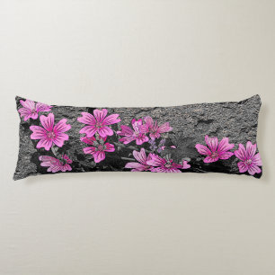 Purple flowers body cushion