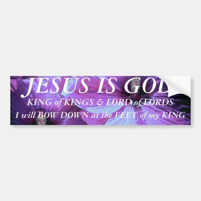Purple Flowers Bumper Sticker (Front)