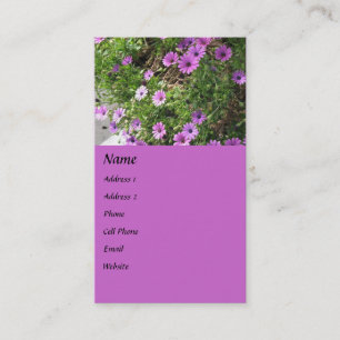 purple flowers business card