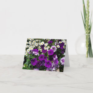 Purple flowers card
