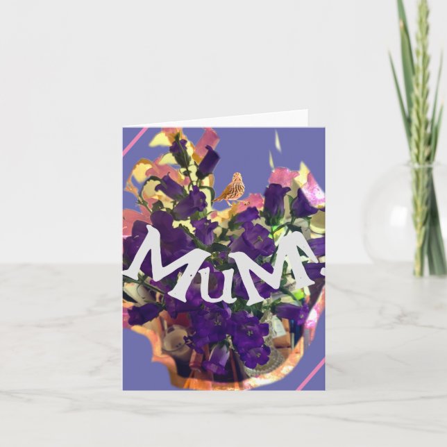 Purple Flowers Card (Front)