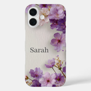 Purple Flowers iPhone 16 Case