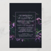 Purple Flowers - Celebration of Life Memorial